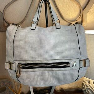 Botkier Leather White Perforated Large Handbag
